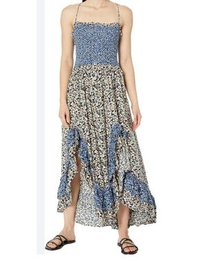 Free People One I Love Denim Combo Midi Dress